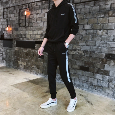 man Sweater Hooded Korean Edition Trend Spring and autumn season handsome coat Male student clothes leisure time Sports suit