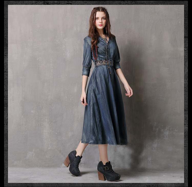 Robe femme LIAOSHI KEER QIAOWA       en Cow-boy - Ref 3326840 Image 36