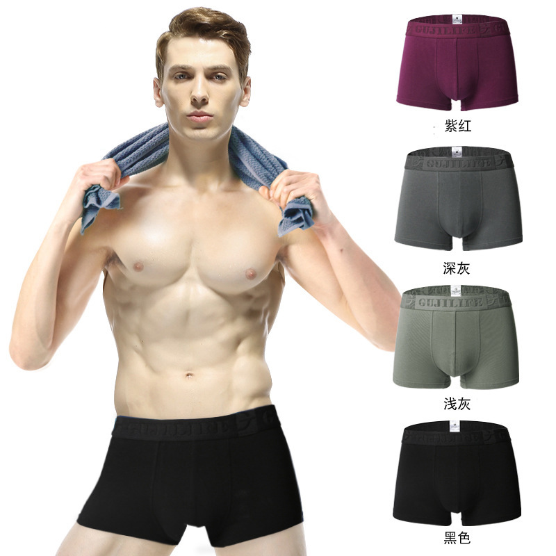 man Underwear cotton material box-packed Flat angle Underwear Gifts fashion ventilation Youth Large Men's Corners Pants wholesale