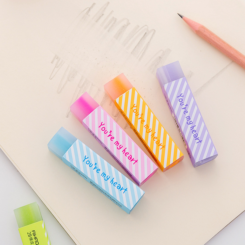 HobbiesStationery, Office Creativity, Long Strip Love Eraser, Writing, Drawing, Drawing, Painting, School Supplies for Primary School Students T