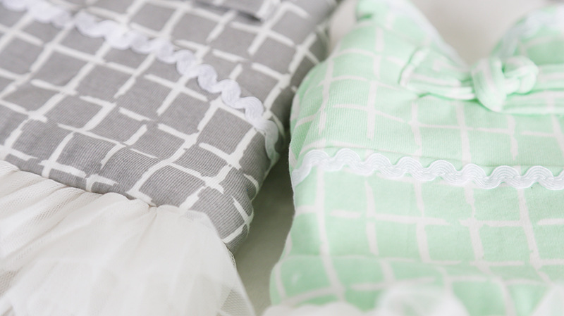 民国风格子纱纱裙