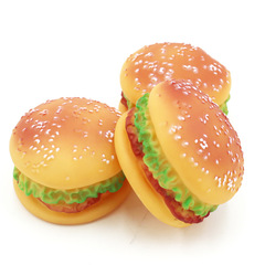 Wholesale pet sounding toys, hamburger cat and dog toys, simulated gourmet teething toys, pet supplies