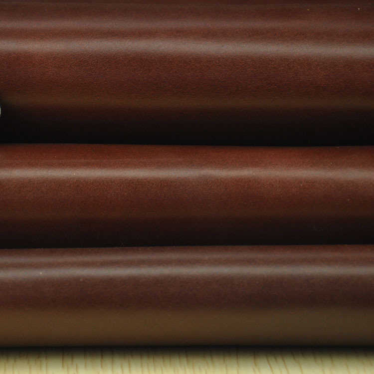 红棕色油腊牛皮 变色油感头层真皮牛皮皮料  鞋包用油皮现货
