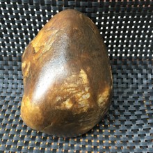 天然新疆和田玉 黄沁 老熟 独籽 石包玉 籽料原石玉器小摆件