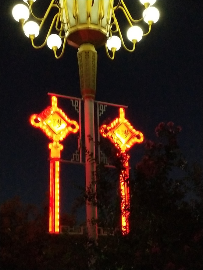 2m binaural LED luminescence Chinese knot Festival of Lights outdoors waterproof Landscape lamp Manufactor LED luminescence Chinese knot