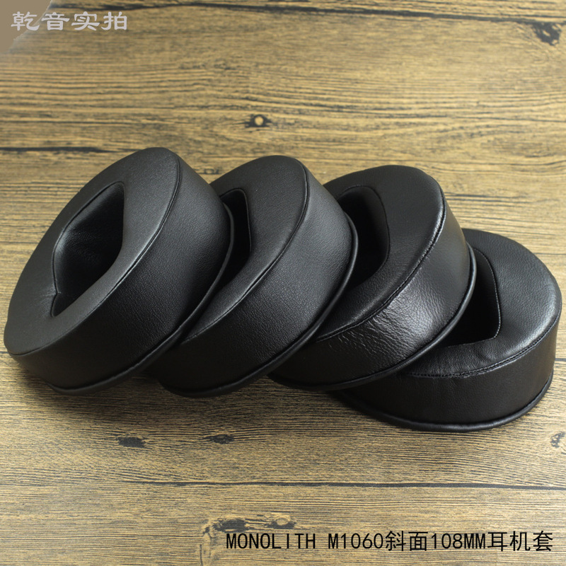 Order production of thickened beveled protein pure sheepskin slow rebound memory foam earphone set MO1060EARPAD