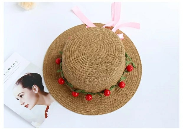 Women's Simple Style Color Block Flat Eaves Straw Hat display picture 3