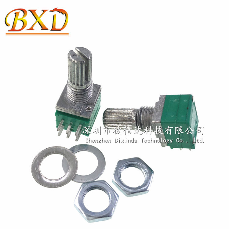 6脚 RV097双联电位器 带开关音响攻放电位器 B5K10K20K50K100K