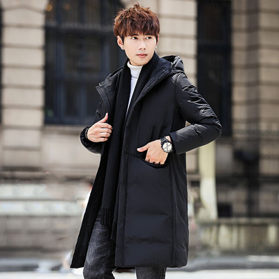 2018 new pattern man Down Jackets Male have more cash than can be accounted for Korean Edition Self cultivation Hooded thickening keep warm Youth coat 7805