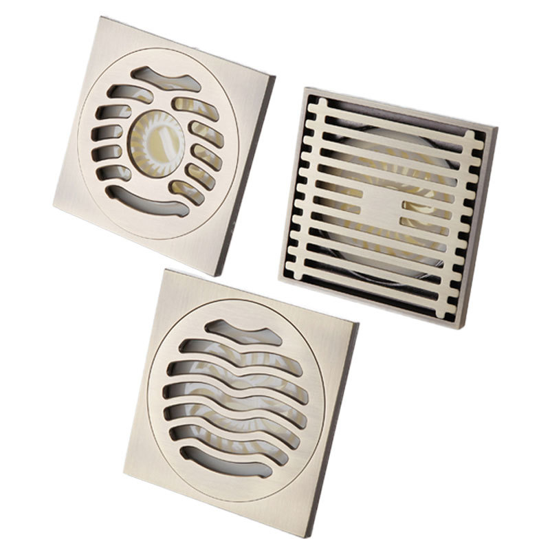 地漏套装 铜镀铬 青古铜拉丝 防臭卫生间浴室厨房洗衣机地漏批发