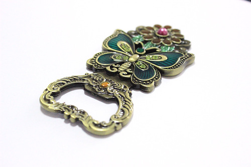 New Retro Ancient Bronze Brushed Plated Butterfly Bottle Opener Wedding Gift Beer Opener Craftsmanship