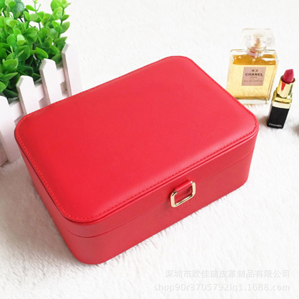 便携式首饰盒 旅行韩版小淑女迷你化妆包 韩国小号饰品收纳箱