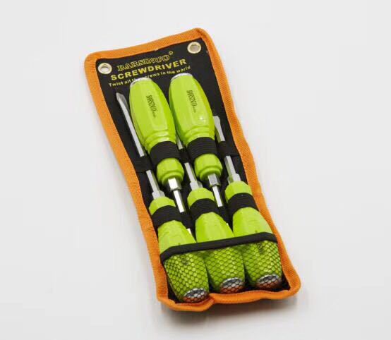 5pc袋装新品单用 两用螺丝刀十字一字穿心按摩手柄螺丝批