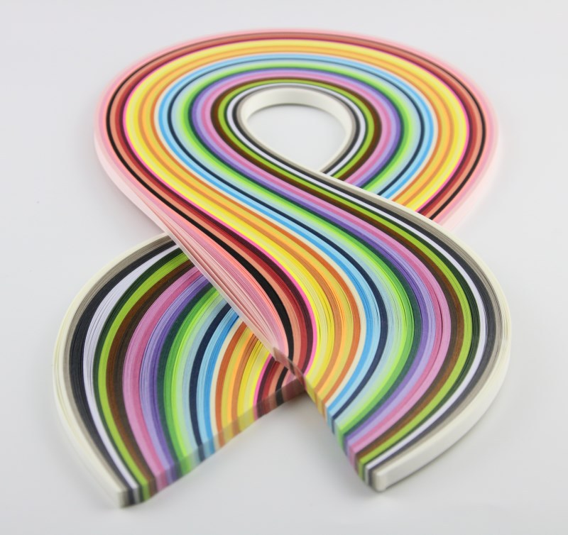 【厂家】36色彩色衍纸条 360条7毫米长54厘米 手工画材料DIY彩纸|ms