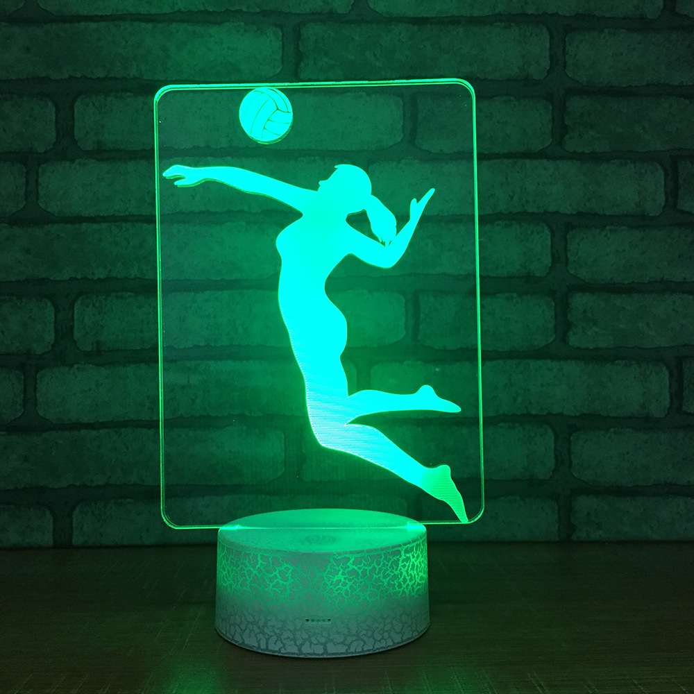 亚马逊爆款 爆裂纹3D灯小夜灯台灯