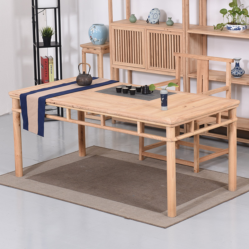 新中式茶桌椅组合家用实木功夫茶桌茶台简约现代茶几阳台茶道桌子