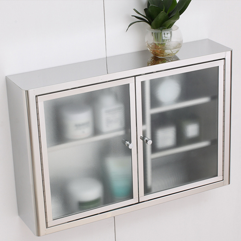 法珀萊不鏽鋼鏡櫃衛生間儲物櫃置物櫃單開門鏡櫃挂牆式鏡箱定制