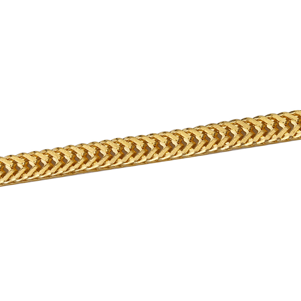 Collana uomo in oro a catena coda di volpe elegante e moderna_voghion.com