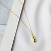 Brand golden fashionable necklace, silver 925 sample, European style, simple and elegant design