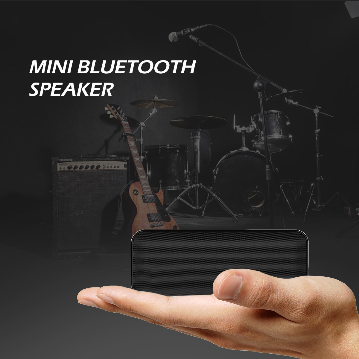 bluetooth speaker wireless speaker square dual speaker mini pocket portable metal ultra thin exquisite bluetooth speaker
