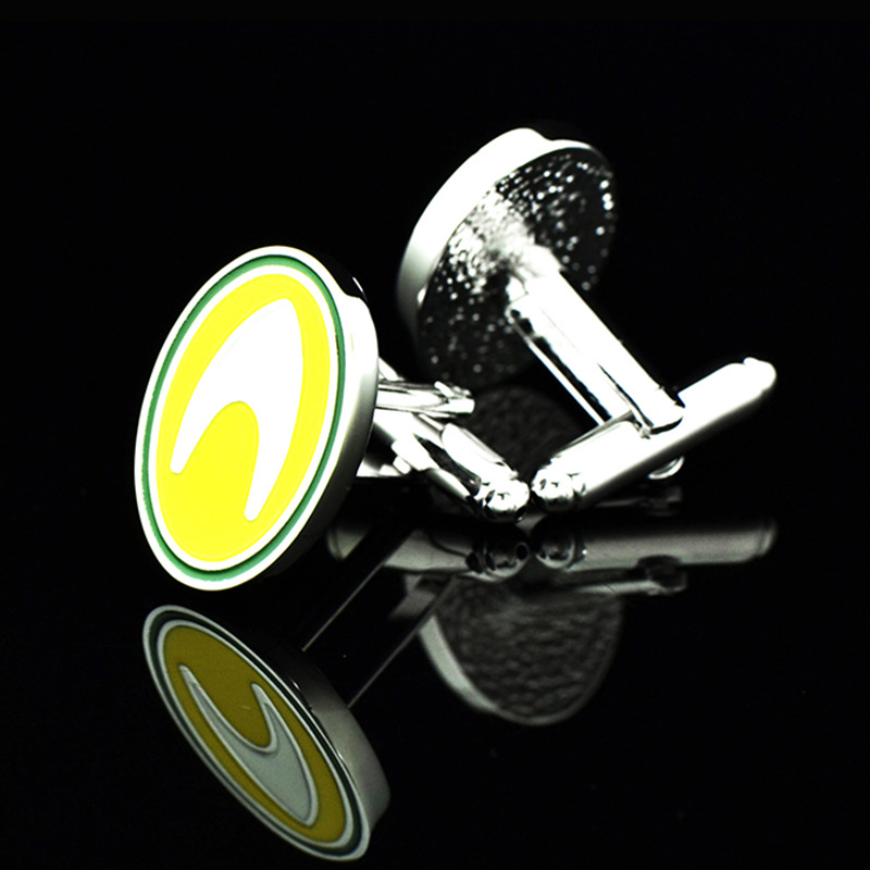 英博xiukou电影动漫椭圆黄色星际袖钉法式袖扣429Cufflinks991315