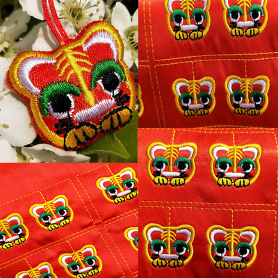 <Brahma>Embroidery Tiger head Sachet cloth diy Sachet Embroidery Steller Sachet Embroider piece