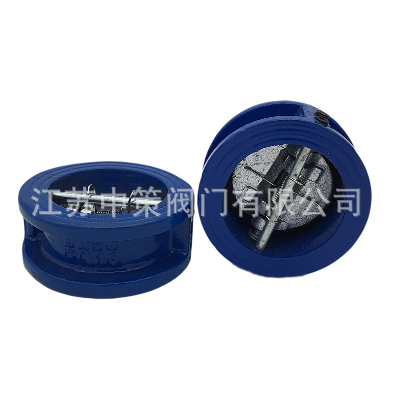 H77X-10/16 铸铁蝶形对夹式双瓣止回阀 DN50 DN80 DN100 DN150