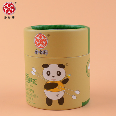 Manufactor Direct selling disposable Cotton swab 200 Carton Double head Wood shaft clean cosmetology Makeup colour Cotton head customized