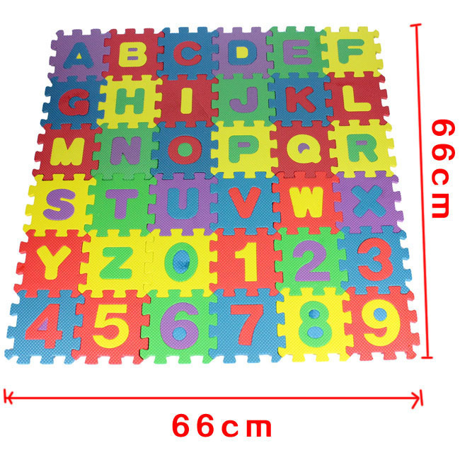 跨境玩具数字字母小拼图泡沫拼图宝宝爬行垫泡沫地垫儿童益智玩具详情2