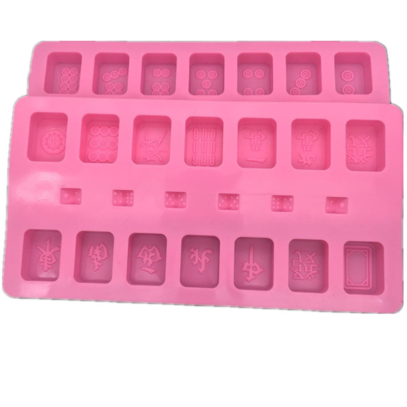 diy水晶滴胶麻将模具镜面模具 创意产品烟灰缸模具