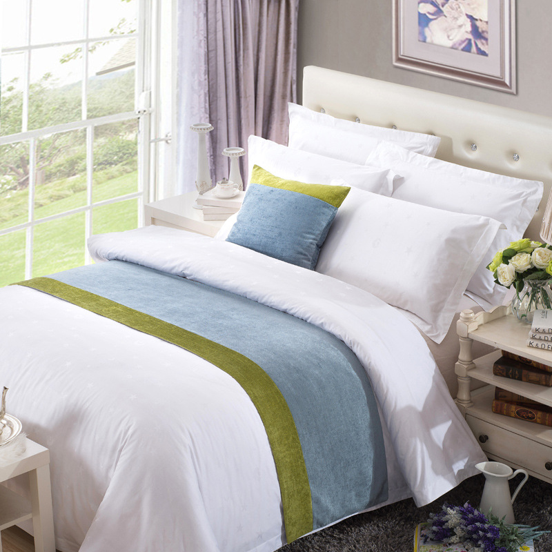 供應五星級酒店床上用品 高檔酒店床尾巾床旗床尾墊床蓋桌旗批發