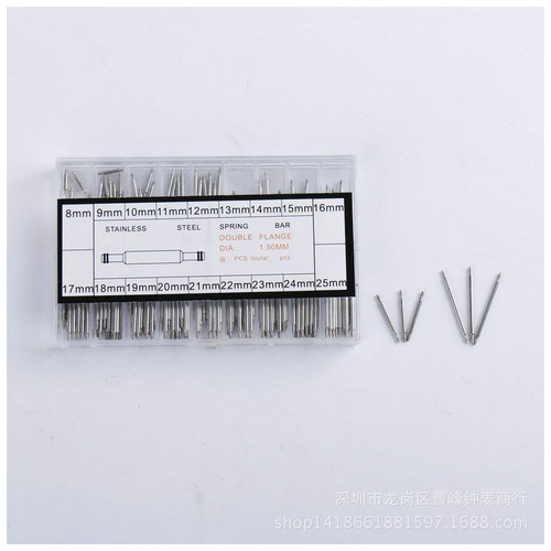 Wholesale factory supply watch parts spring earring needle half steel stainless steel box packed earring rod tools dropshipping one piece