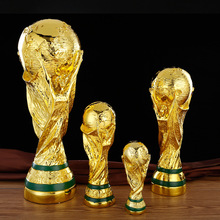 2022世界杯大力神杯奖杯 跨境树脂工艺品足球颁奖摆件 工厂印字