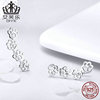 Genuine earrings, European style, silver 925 sample, wholesale