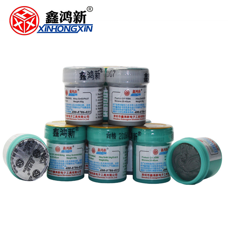 鑫鸿新高品环保无铅焊锡膏 有铅锡膏 SMT/BGA 手机维修植锡膏60g