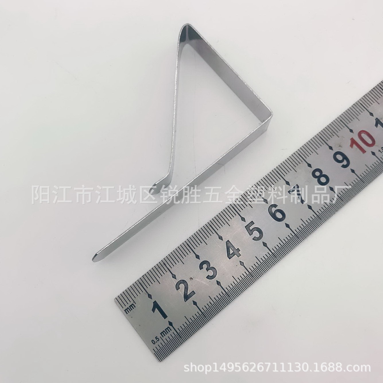 不锈钢台布夹三角形夹桌布夹子8cm大口可调节式固定夹|ms