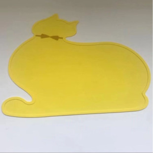 貓咪形狀可愛卡通硅膠餐墊 肥貓寵物餐墊 寵物硅膠餐墊吃飯餐墊