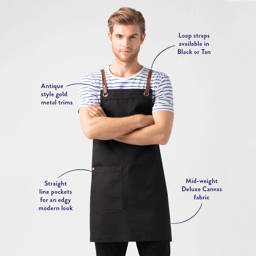 耐用涤纶棉帆布围裙可调节交叉背带男女皆宜围裙家用围裙工作围裙