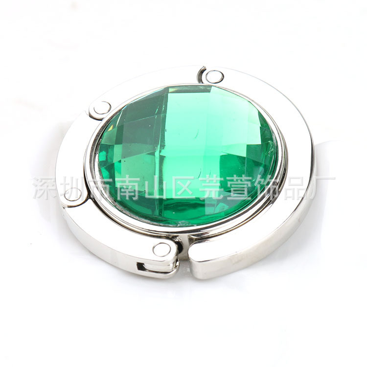 外贸深绿宝石挂包钩 生日礼品圆形包包挂钩挂钩