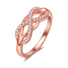 Fashionable ring, zirconium, accessory, European style, simple and elegant design