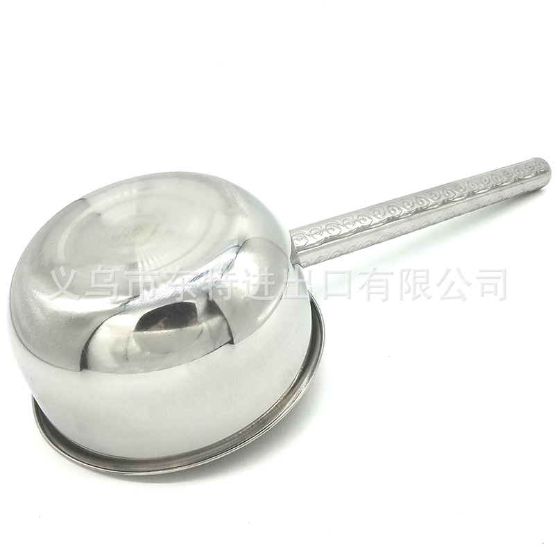 Factory direct sales of stainless steel flat-bottomed long-handled spoons, non-magnetic water ladles, kitchen and hotel extended handle water spoons, household soup spoons detail image 7