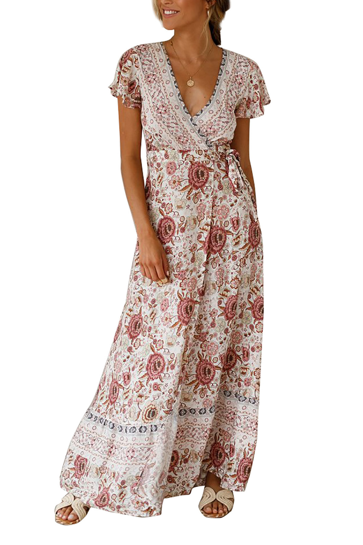 Böhmisches Damen Maxi Strandkleid Für Den Sommer_voghion.com
