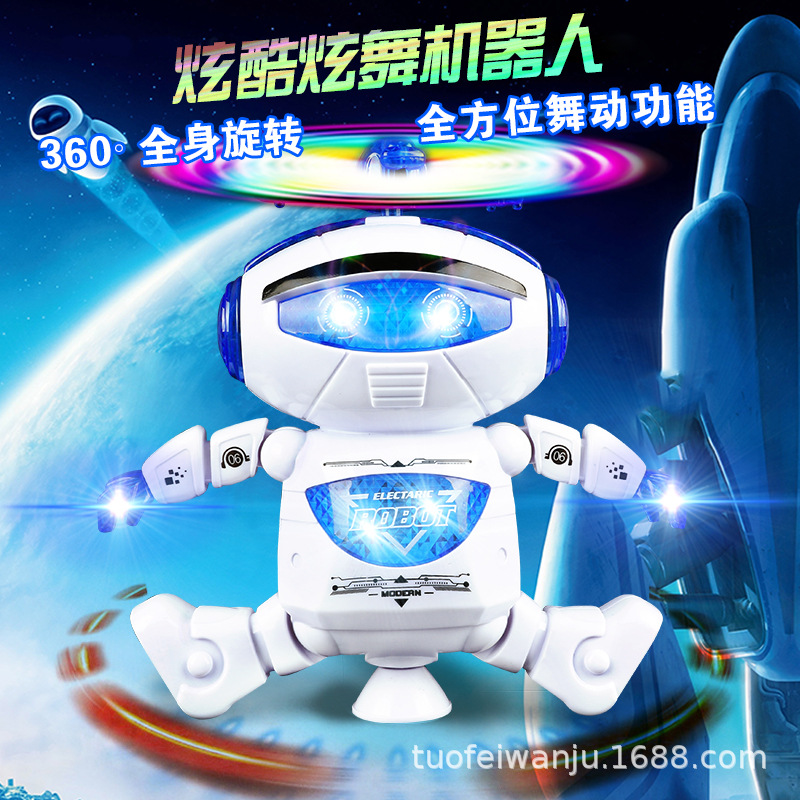 Stall Best Sellers Dancer robot Model children Electric luminescence music dance Puzzle Early education robot Toys