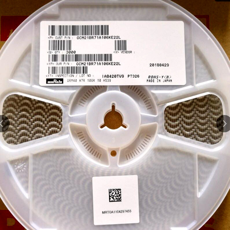 车规级贴片电容GCM21BR71A106KE22L 0805  10V 10UF X7R 10%