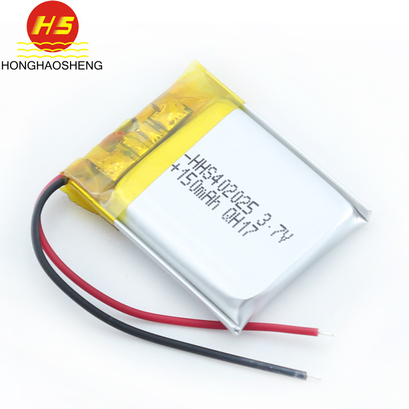 厂家直销 402025 150mah蓝牙智能手环聚合物锂电池 可充电