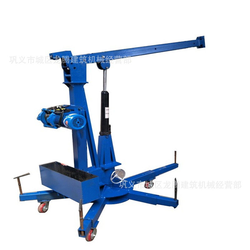 带轮子小吊机起重机汽车货车装车卸货吊运机车间用吊机移动带轮子|ms