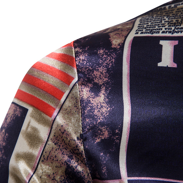 Fashion and Dynamic Printing Design Men’s Wear Autumn and Winter