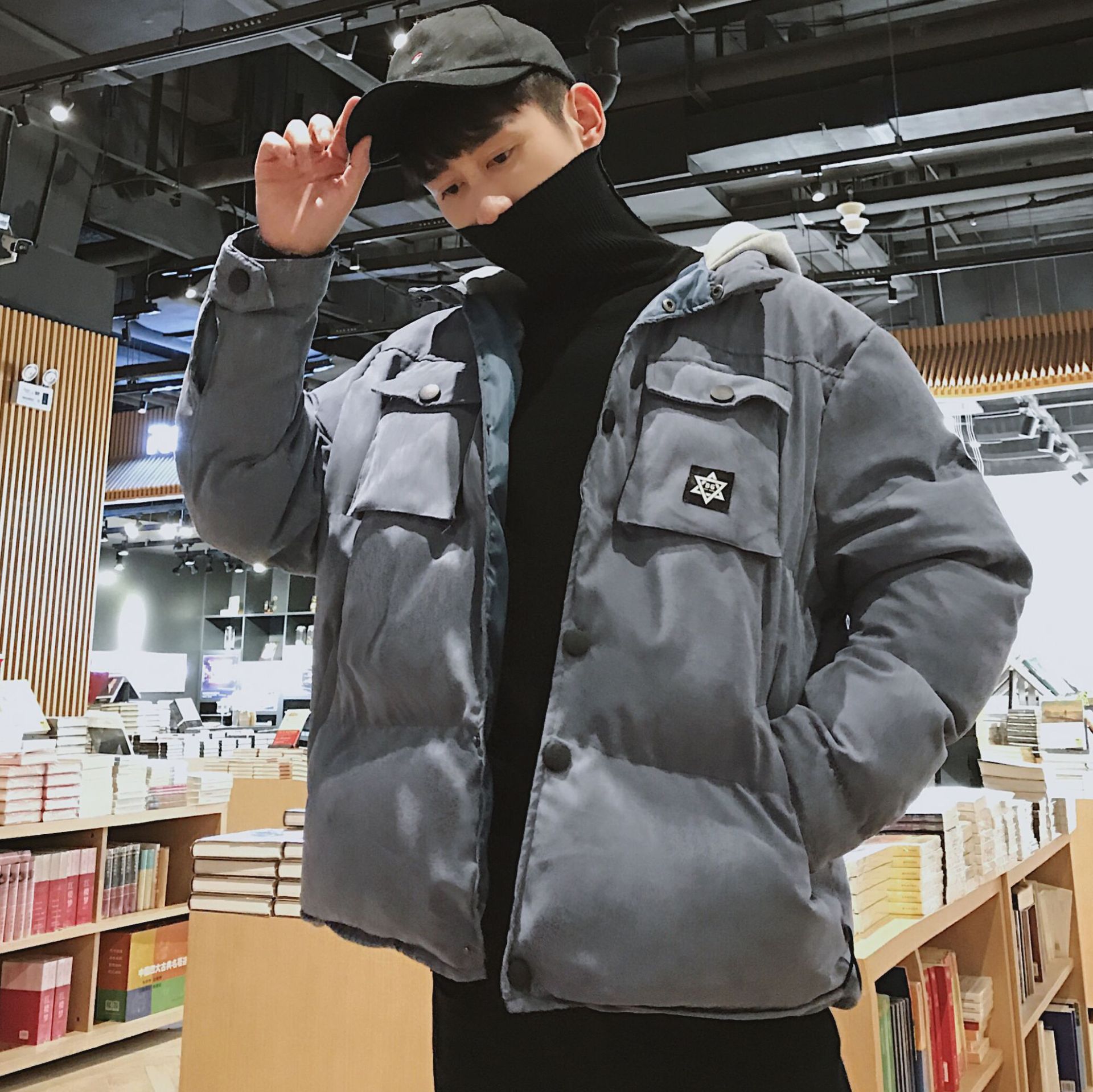 Yifsion | 2018 Harbor Wind new pattern Men's Trend Easy Hooded cotton-padded clothes man keep warm thickening cotton-padded jacket coat