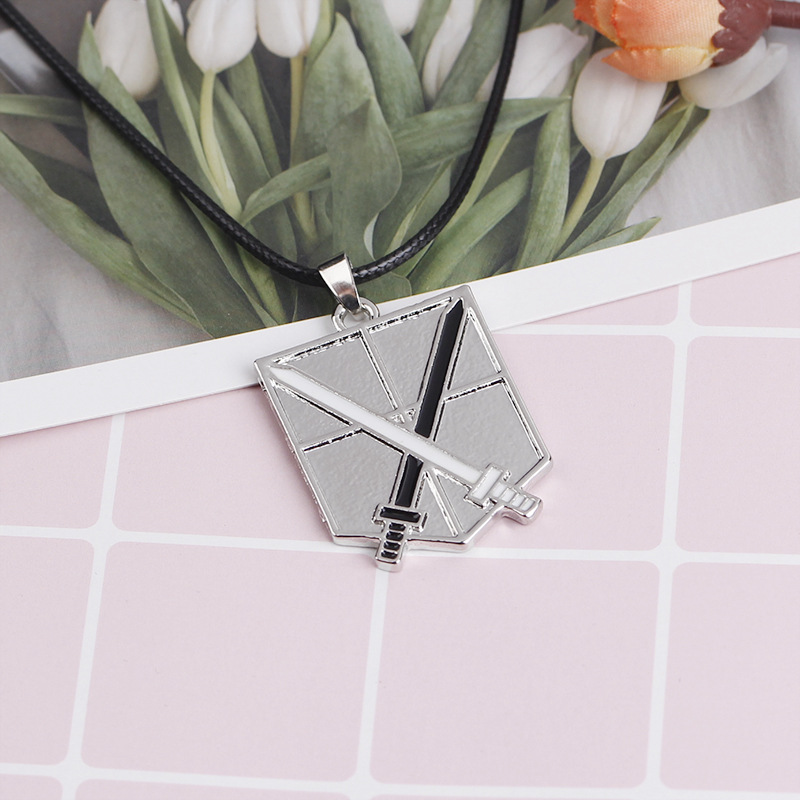 New fashion wings of freedom cruel sword law enforcement unicorn guard rose necklace