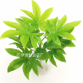 厂家批发仿真发财树叶过胶防老化装饰树枝树叶园林装修景观装饰